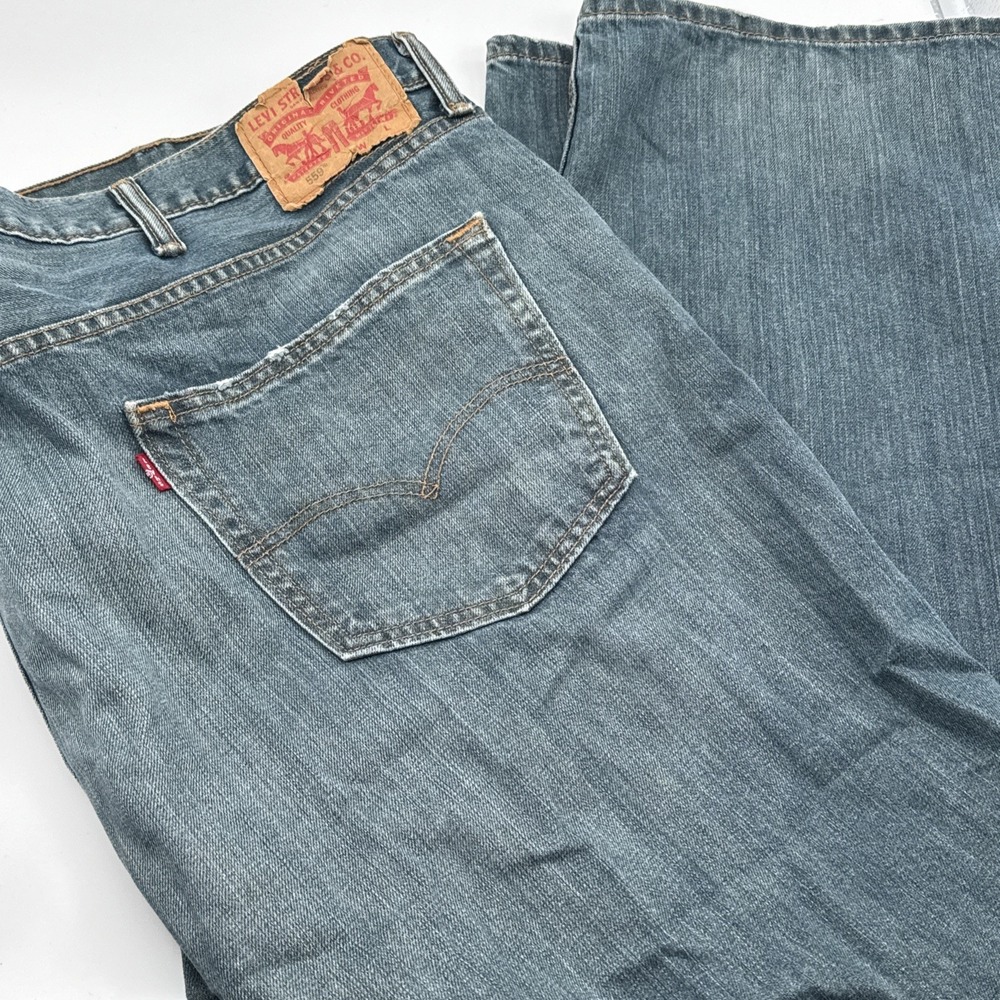 Levis 559 Straight Blue Jeans Mens 50‎ X 34 (FITS 50 X 33) Big & Tall